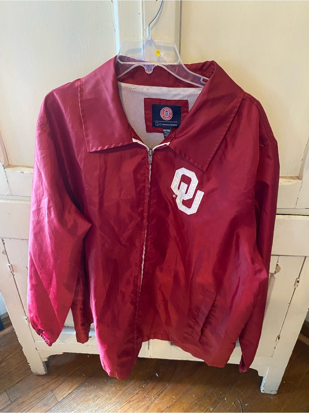 Oklahoma Sooners Red Lightweight Zip-Front Jacket